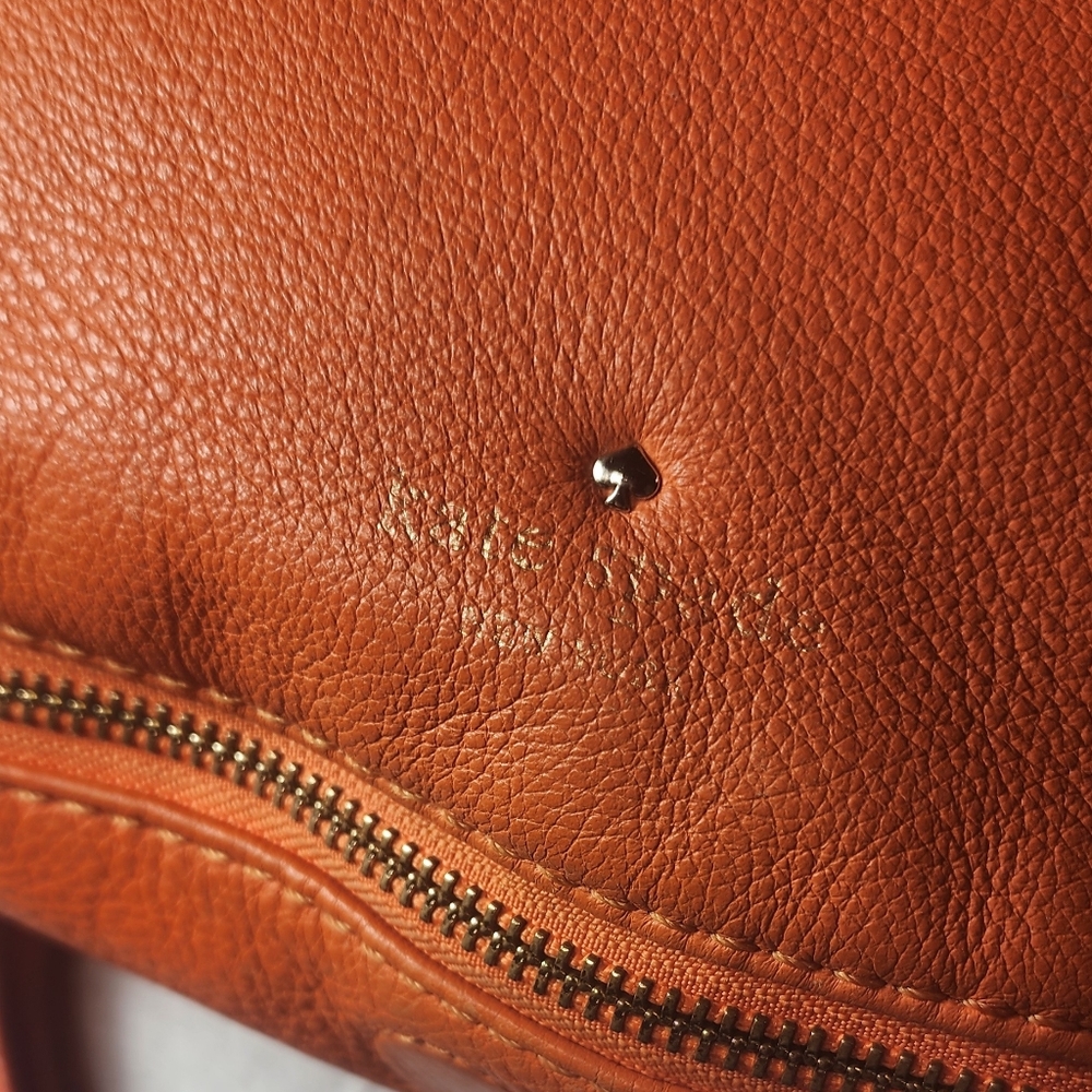 Kate Spade Cobble Hill Small Leslie Convertible Bag GUC Pumpkin Orange - Picture 6 of 16